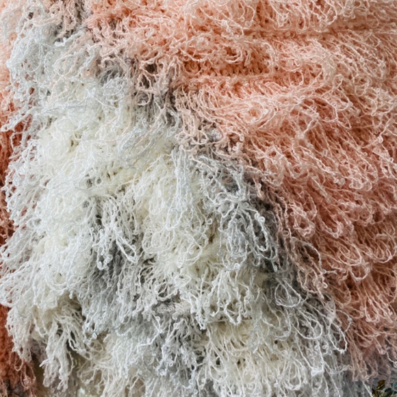 SIDEFFECTS  shaggy hand crocheted boho vibe sweater. - Picture 5 of 6